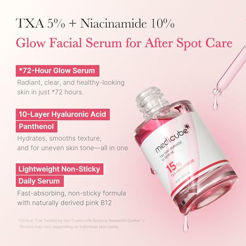 medicube TXA+Niacinamide 15% Glow Facial Serum for After Spot Care | All-in-One Daily Korean Skincare