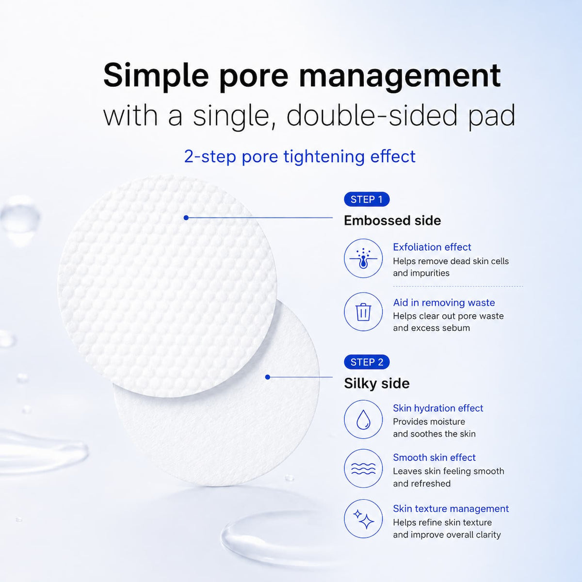 Medicube Zero Pore Pads 2.0 - Dual-Textured Facial Toner Pads for Exfoliation and Minimizing Pores with 4.5% AHA Lactic Acid & 0.45% BHA Salicylic Acid - Ideal for All Skin Types - Korean Skin Care